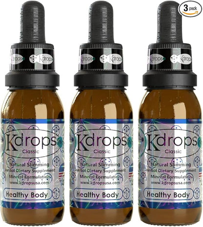 Potent Fat Burner Drops - 3-Month Supply (Pack of 3) - Natural Weight Loss, gotas para bajar de peso, KDROPS