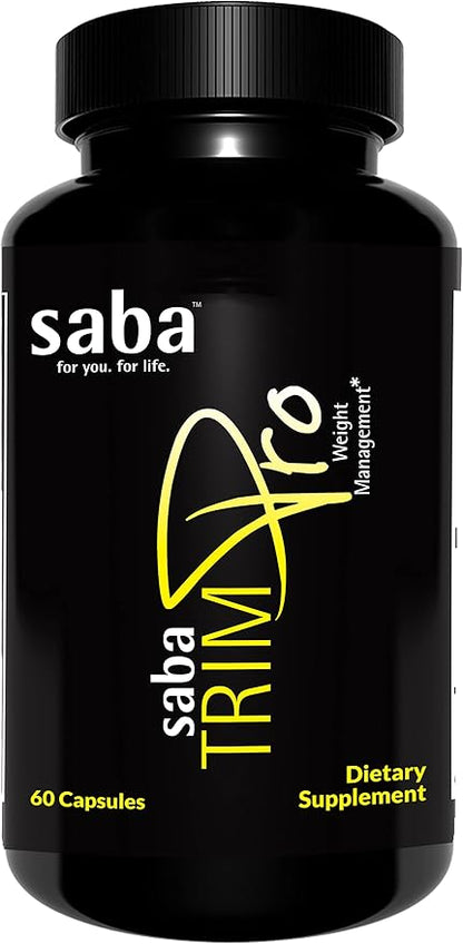 Saba TrimPro™ - Thermogenic Fat Burner - Weight Loss, Appetite Suppressant, & Energy Booster - Premium Vitamins, Minerals & Plant Ingredients & More - 60 Natural Diet Pills