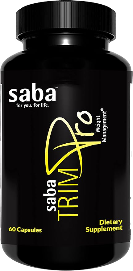 Saba TrimPro™ - Thermogenic Fat Burner - Weight Loss, Appetite Suppressant, & Energy Booster - Premium Vitamins, Minerals & Plant Ingredients & More - 60 Natural Diet Pills