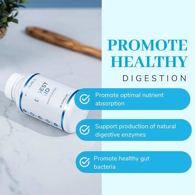 Revive MD | Digest Aid | Promotes The Digestion of Proteins, Fats, Starches & Fibers for Men and Women | Supports Gastric Acid Balance | Targeted Enzyme Support | Increase Enzymes | 90 Capsules