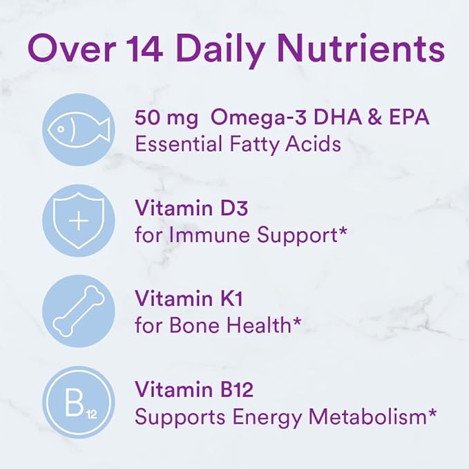 SmartyPants Toddler Multivitamin Gummies: Omega 3 Fish Oil (EPA/DHA), Vitamin D3, C, Vitamin B12, B6, Vitamin A, K & Zinc, Beta Carotene, Gluten Free, Three Fruit Flavors, 70 Count (23 Day Supply)