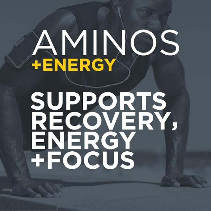 Aminos + Energy | Supports Recovery, Energy & Focus | 95mg of Caffeine, 0 Sugar & 60 Servings (Tropic Like It's Hot)