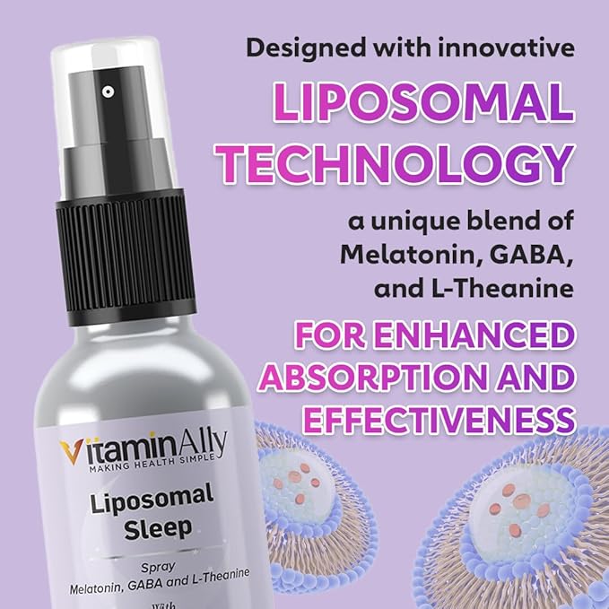 Liposomal Liquid Sleep Spray | Relaxation and Sleep Support | Vegan | Non-GMO | Sugar Free | Gluten Free | 30 Day Supply