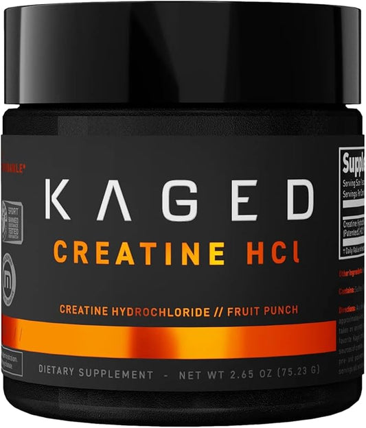 Kaged Creatine HCl Powder | Fruit Punch | Supports Muscle Growth and Recovery | Patented Creatine Hydrochloride Formula | Easy Digestion and Enhanced Muscle Absorption | 75 Servings