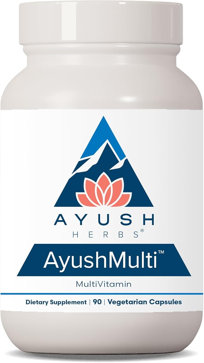Ayush Herbs Multi, All-Natural High Antioxidant Multivitamin for Women and Men, Active B Vitamin and Chelated Mineral Supplements, Daily Vitamins for Adults, 90 Vegetarian Capsules