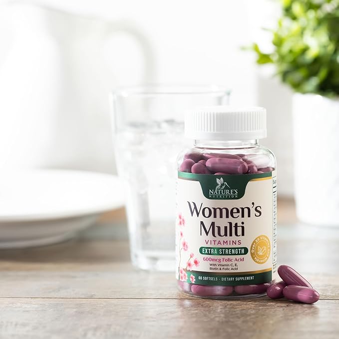 Multivitamin for Women with Iron - Daily Vitamins for Women's Immune Support and Overall Health - Womens Complete Daily Multivitamin with Vitamin A, B, C, D, E, Calcium and Magnesium - 60 Softgels