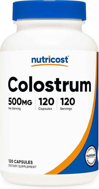 Nutricost Colostrum 500mg, 120 Capsules - Gluten Free & Non-GMO