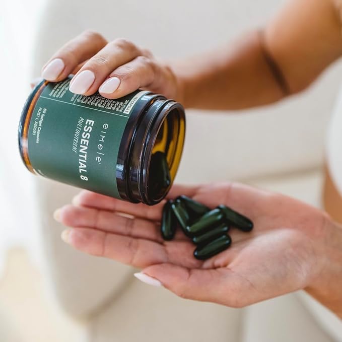 | Essential 8 | Multivitamin for Energy & Immunity Support | 8 Essential Nutrients | Calcium, Vitamin B12, Omega3, Zinc, Iron, Vitamin D & More | Non-GMO, Vegan, GF | 30 Servings (60 Tablets)