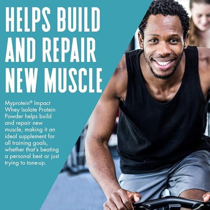 Myprotein Impact Whey Protein Isolate, 5.5 Lbs (81 Servings) Unflavored, 25g Protein, 3.5g Glutamine & 6g BCAA Per Serving