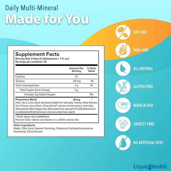 LIQUIDHEALTH Muscles, Bones, & Joints Liquid Vitamin Bundle with Daily Multi Mineral, Optimum Joint Liquid Glucosamine, and Calcium & Magnesium Supplements - Bone & Joint Health, Vegan, Non-GMO