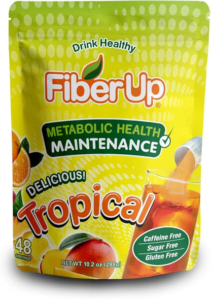 Delicious, Prebiotic Soluble Fiber Supplement, Tropical, 48 Servings.