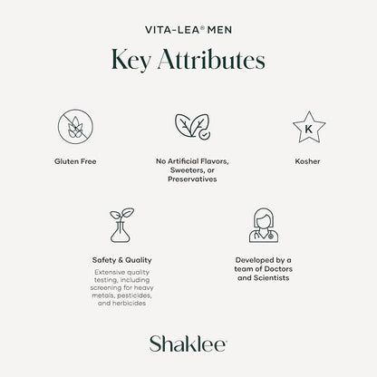 Shaklee - Vita-Lea® Men High Potency Multivitamin and Multimineral - Supports Heart, Immune, Bone, and Joint Health - Formulated for Men's Unique Needs - Includes Vitamin C, D, and E - 240 Tablets