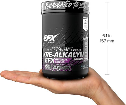 EFX Sports Kre-Alkalyn EFX Powder | pH Correct Creatine Monohydrate Powder Supplement | Strength, Muscle Growth & Performance | 200 Servings (Blue Frost)