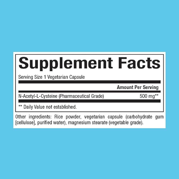 Natural Factors N-Acetyl-L-Cysteine 500 mg, Superior Antioxidant Support for Respiratory & Immune Systems, 90 Capsules