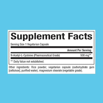 Natural Factors N-Acetyl-L-Cysteine 500 mg, Superior Antioxidant Support for Respiratory & Immune Systems, 90 Capsules