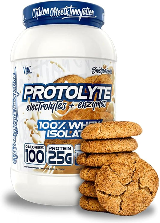 VMI Sports | Protolyte Whey Isolate Protein Powder | Low-Calorie Whey Protein Powder for Weight Loss | Protein Powder for Muscle Gain | Non-GMO (Snickerdoodle, 1.6 Pounds)