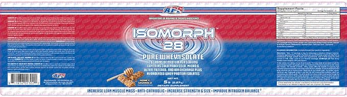 APS Nutrition Isomorph Protein Powder Supplement | Whey Protein Isolate | Ultra- Filtered | 28g Protein | Honey Granola, 5 Pound (Pack of 1)