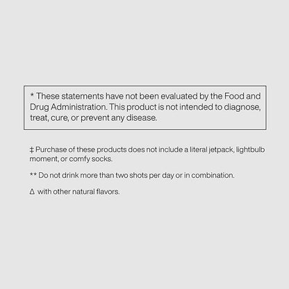 Ryde: Focus Shot | Orange Flavor | L-Theanine & Ginseng | Green Tea Caffeine | Vitamins B2 & B7 | 0 Calories, 0 Sugar | 2 FL OZ Shots | Supports Focus* (8 Pack)