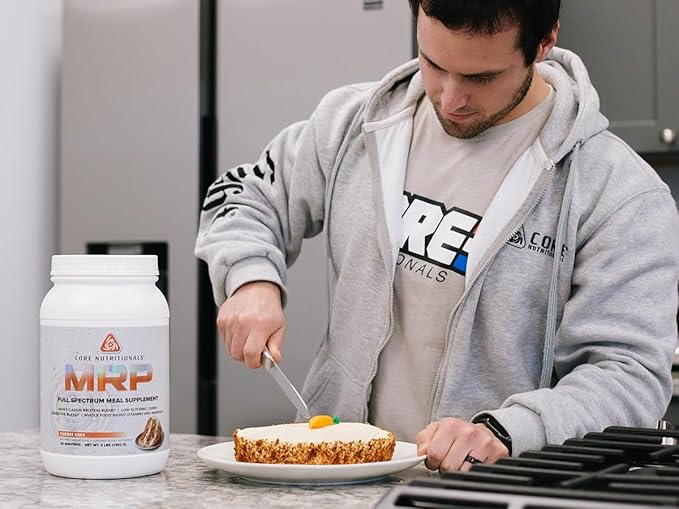 Core Nutritionals Platinum MRP Full Spectrum Meal Replacement, Sustained Release for All Day Amino Acid Support, 27G Protein, 20 Servings (Carrot Cake)
