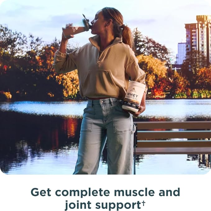 Ancient Nutrition Grass Fed Whey Protein, Chocolate Peanut Butter, 23g Protein, 18 Servings, Hydrolyzed Collagen Peptides, Organic Regenerative A2/A2 Milk Protein