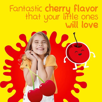 Chewable Magnesium for Kids, Relaxation and Calm Formula, Glycinate, Citrate, Taurate, Vitamin B6, D, C, Natural Cherry Flavor, Sugar Free, Gluten Free, Non-GMO, 60 Chewable Tablets