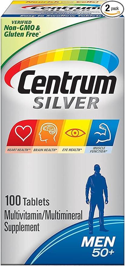 Centrum Silver Men 50 + Multivitamin/multimineral 100 Tablets (2 Pack)