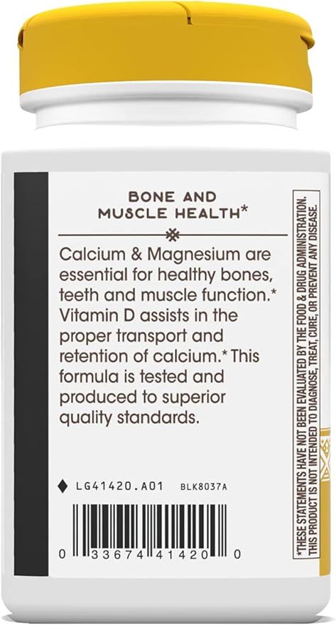 Nature's Way Calcium-Magnesium-Vitamin D Capsules, Supports Bone and Muscle Health*, 100 Capsules