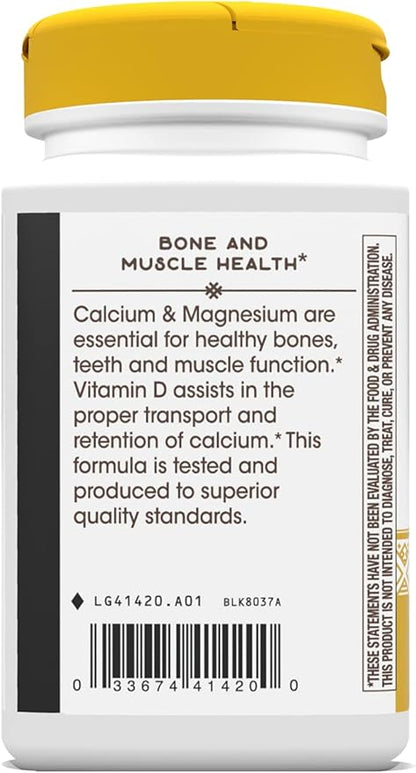Nature's Way Calcium-Magnesium-Vitamin D Capsules, Supports Bone and Muscle Health*, 100 Capsules