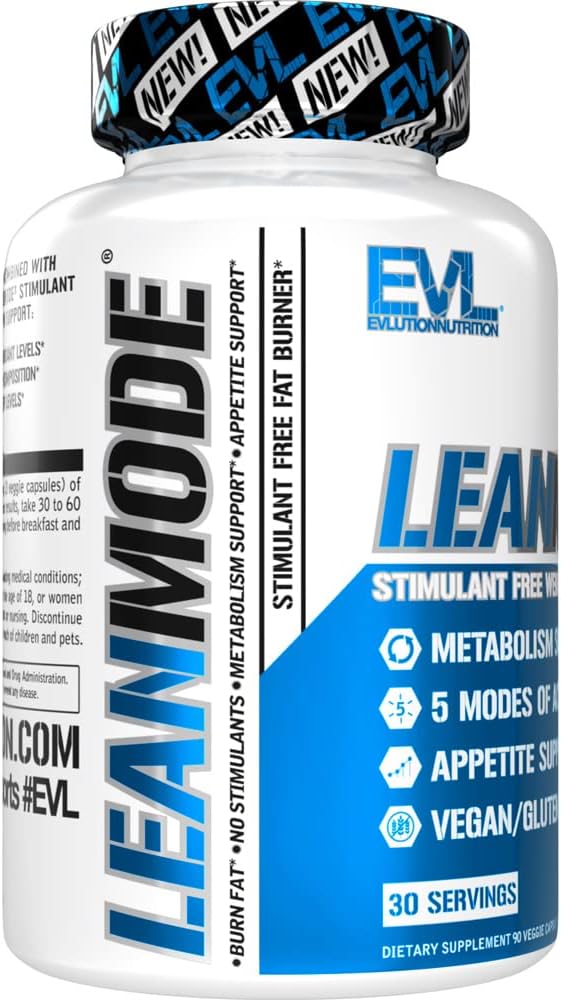 EVL Metabolic Energy Supplement - Multipurpose Herbal Metabolic Support with Invigorating Green Coffee Bean Extract - LeanMode Green Tea and Garcinia Cambogia Capsules - 30 Servings