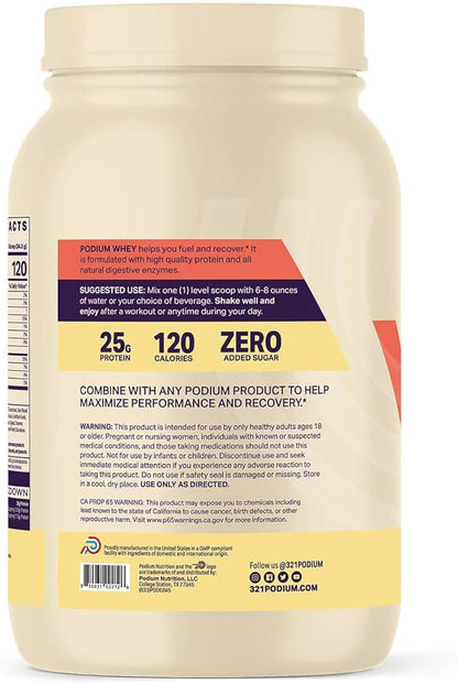 Podium Nutrition, Whey Protein Powder, Coffee Ice Cream, 27 Servings, 25g of Whey Protein Per Serving, Gluten Free, Soy Free