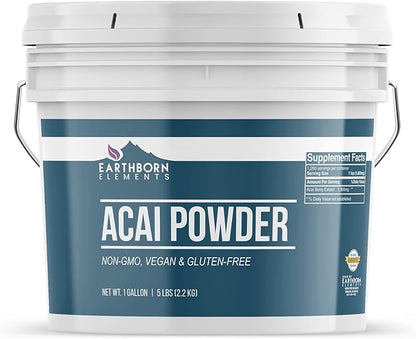 Earthborn Elements Acai Berry Powder, Gluten-Free, Resealable BPA-Free Bucket