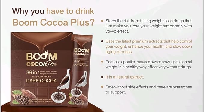 Boom Cocoa Plus 36-in-1 Multivitamins and Healthy Natural Extracts