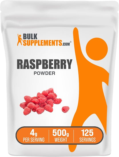 BulkSupplements.com Raspberry Powder - Antioxidant Powder - Dried Raspberries Powder - Raspberry Fruit Powder - Raspberry Flavoring Powder - Dried Fruits Powder (500 Grams - 1.1 lbs)