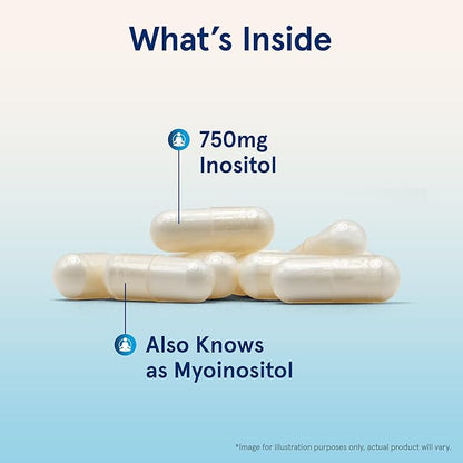 Jarrow Formulas Inositol 750 mg, Dietary Supplement, Liver Support for Cellular Health and General Wellness, 100 Veggie Capsules, Up to a 100 Day Supply