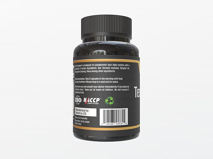 Blend&Be Testo Support | All-in-ONE Herbal Dietary Supplement | Tongkat Ali, Fenugreek, Ginseng, Maca, Ashwagandha, Spirulina Tribulus,Black Seed and Cinnamon.+ ★Free E-Book ★