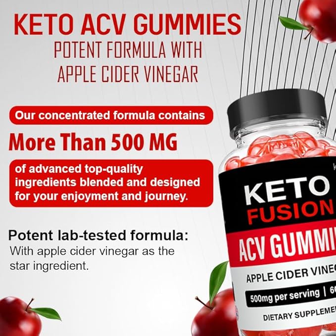 kivus Keto Fusion Gummies - Keto Fusion ACV Gummies (Single, 60 Gummies)