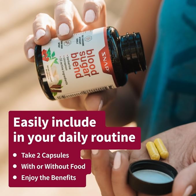 Snap Supplements Blood Sugar Blend - Support Healthy Blood Sugar, 120 Count