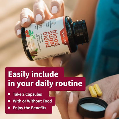 Snap Supplements Blood Sugar Blend - Support Healthy Blood Sugar, 120 Count