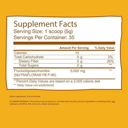 GOBIOTIX Fiber Supplement - Prebiotic Soluble Fiber Powder, Supports Gut Health and Digestive Regularity - Gummies Alternative - Gluten & Sugar Free, Keto, Vegan - 1 Scoop Daily, 35 Servings (2 Pack)