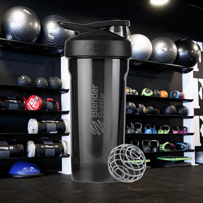 BlenderBottle Strada Shaker Cup Perfect for Protein Shakes and Pre Workout, 28-Ounce, Black