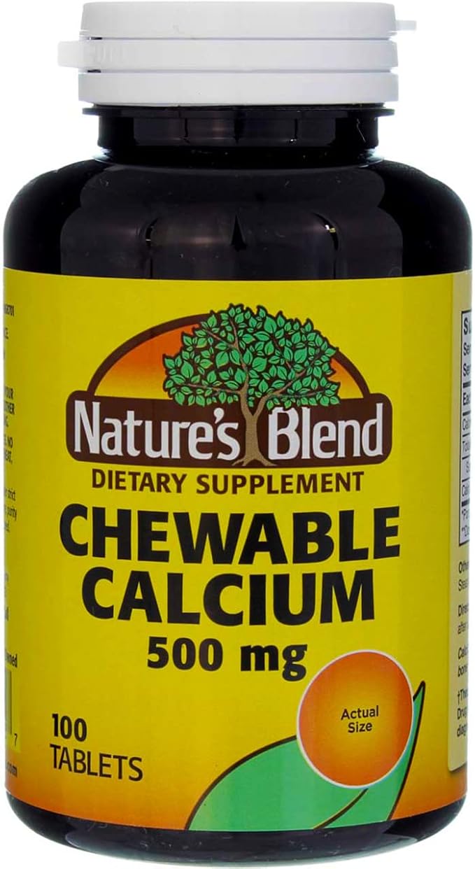 Nature's Blend Calcium Chewable Bavarian Cream 500 mg 100 Tabs