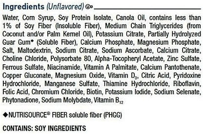 Nestle Fibersource HN Nutritionally Complete Unflavored, 8 oz - 1/Pack of 12