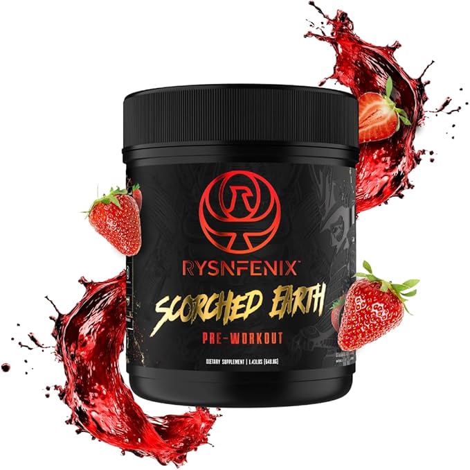 Scorched Earth Pre Workout Powder - Energy & Focus with Dual-Source Caffeine, Nootropics | Pumps from Citrulline, Beta Alanine, Nitrosigine®, GlycerPump™ (Strawberry)