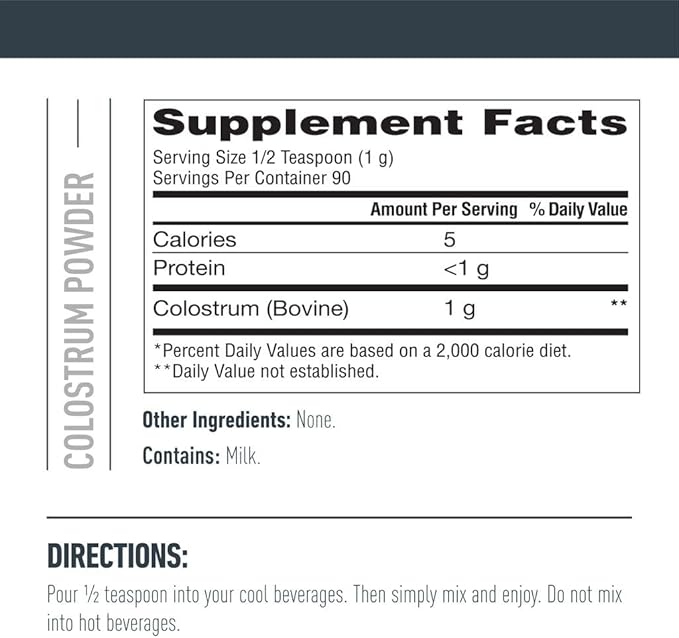 Bundle of Isopure Bovine Colostrum Supplement Powder 90 Servings + Isopure Unflavored Protein, Whey Isolate, 25g Protein, Zero Carb, 16 Servings, 1 Pound (Packaging May Vary)