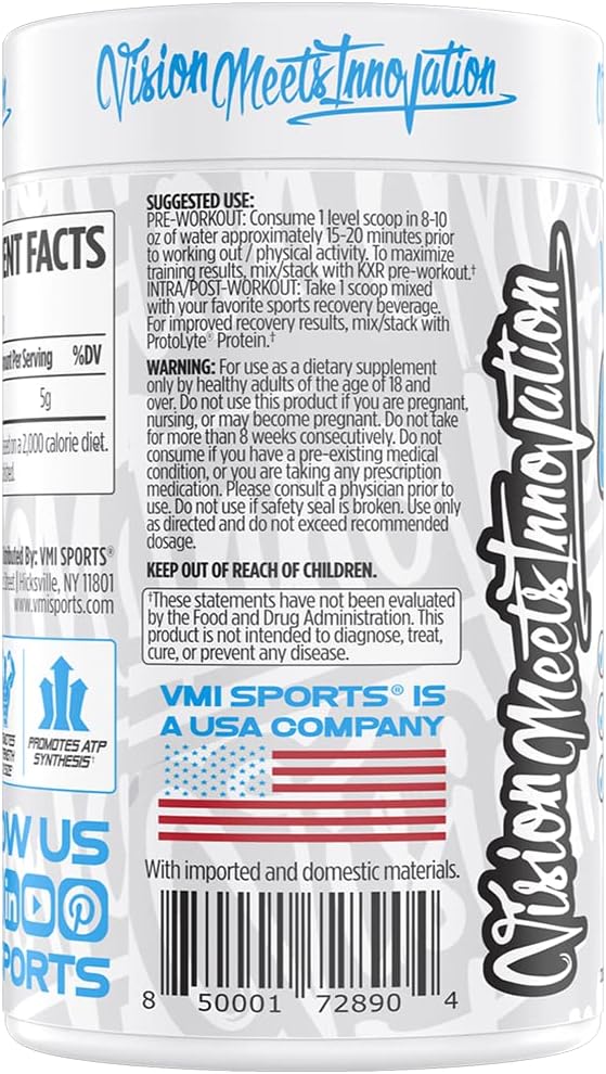 VMI Sports Creatine Monohydrate Unflavored Powder Muscle Mass – Strength – Size – Power | 5 Grams per Serving (500 Grams)