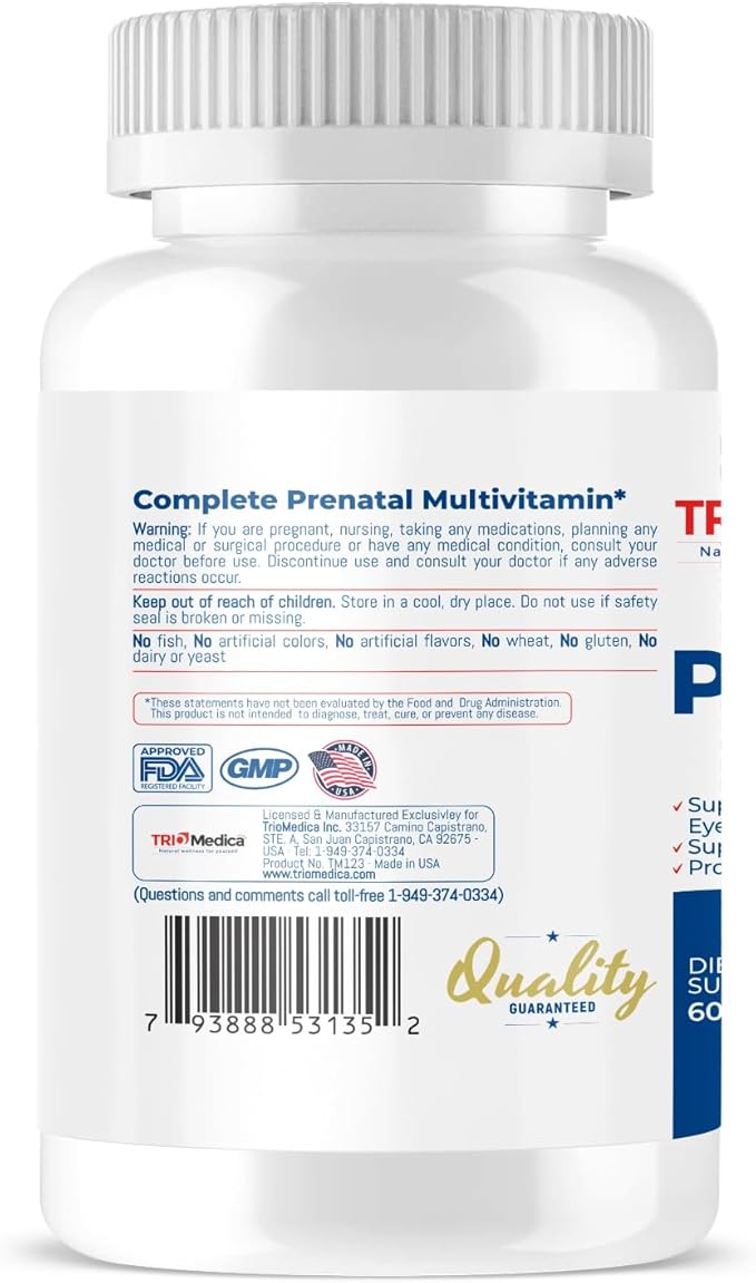 PregnaFast Prenatal Multivitamin Softgels, Supports Healthy Growth, Brain Development, Iron, Folic Acid, Vitamins C, E, (30 Day Supply-60 Count)