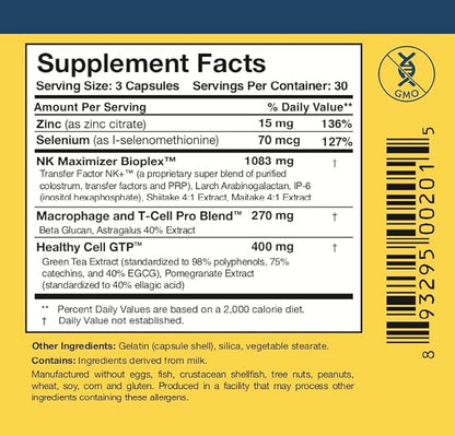 Researched Nutritionals Liposomal Glutathione Liquid + Colostrum & Mushrooms Supplement for Immune Support - Enhanced Immunity Duo - Tri-Fortify Orange + Transfer Factor Multi-Immune (2 Piece Set)