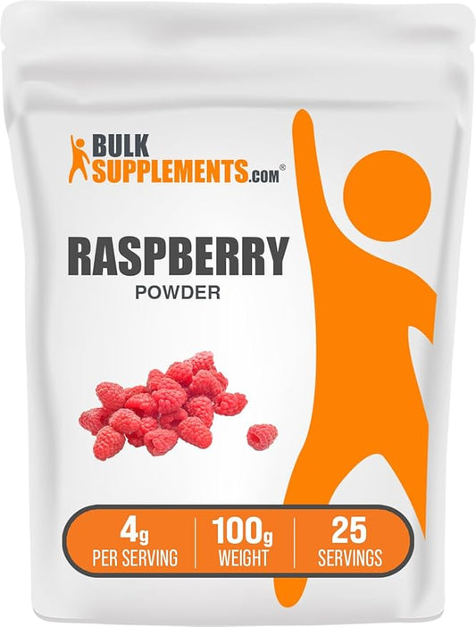 BulkSupplements.com Raspberry Powder - Antioxidant Powder - Dried Raspberries Powder - Raspberry Fruit Powder - Raspberry Flavoring Powder - Dried Fruits Powder (100 Grams - 3.5 oz)