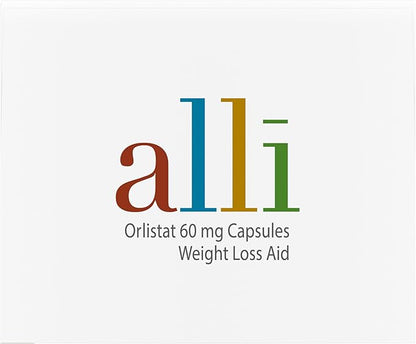 alli Weight Loss Diet Pills, Orlistat 60 mg Capsules, Non Prescription Weight Loss Aid, 120 Count Refill Pack